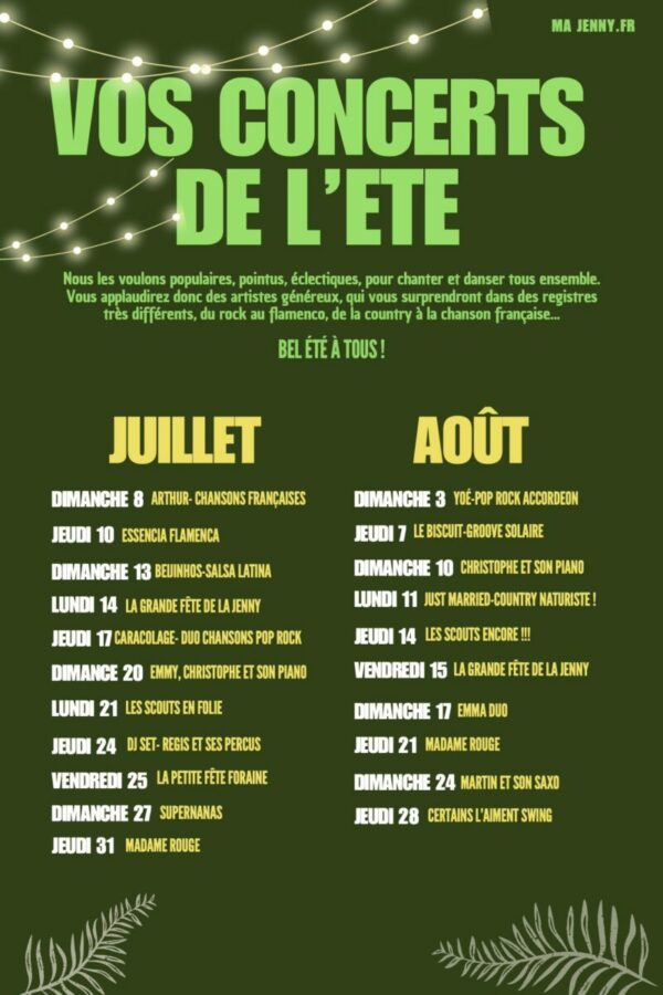 Concerts l'été