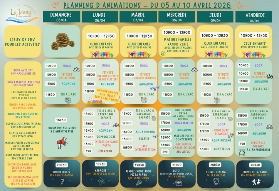 SEMAINE DU 05 AU 10 AVRIL